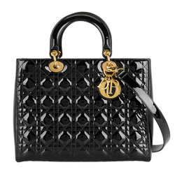 Dior Lady Dior Large, Patent, Black, BO1126, DB/S, 3*